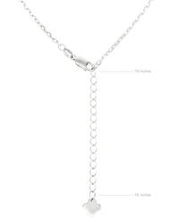 Devata Clover Filigree Chain Necklace in Sterling Silver, 16 in adj to 18 in