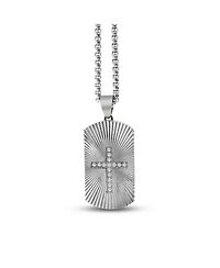 Anna Zuckerman Raylur Cross Dog Tag Necklace