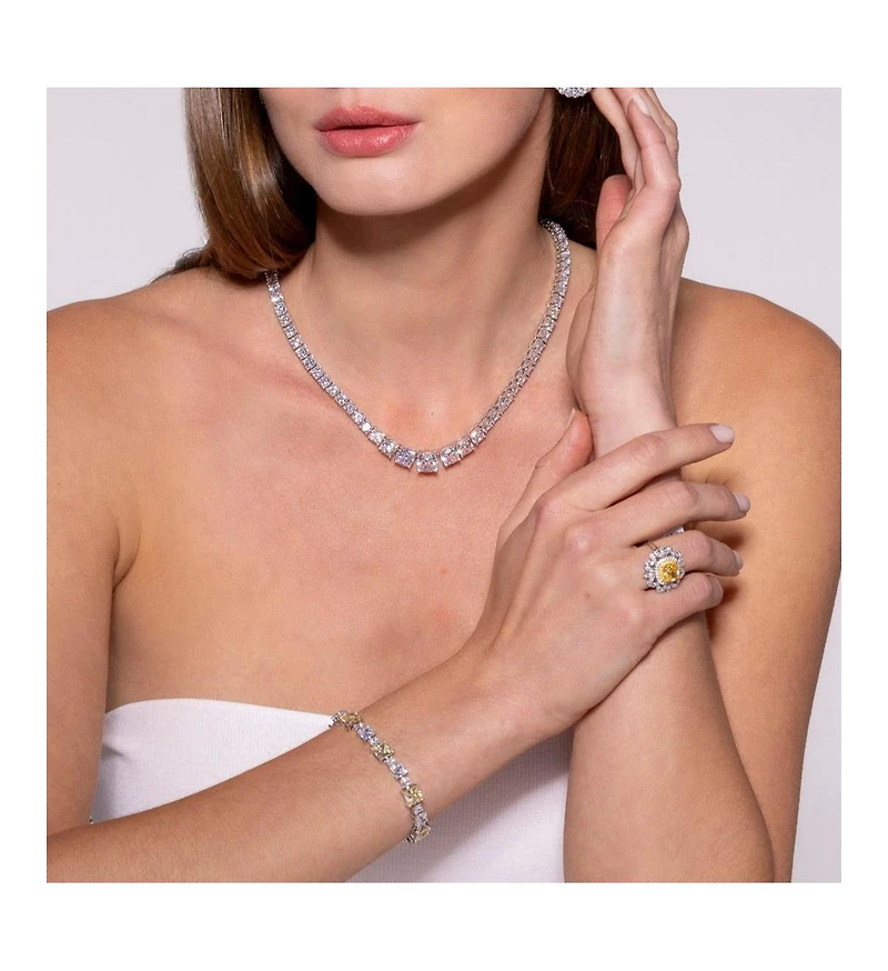 Anna Zuckerman Triple Crown 4 Carat Halo Ring