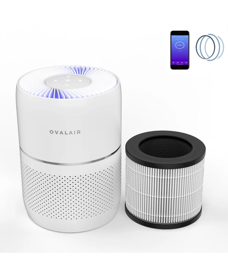 Oval Air H13 Smart Desk Purifier – 150 sq. ft. | Filters Allergies, Odors & Smoke