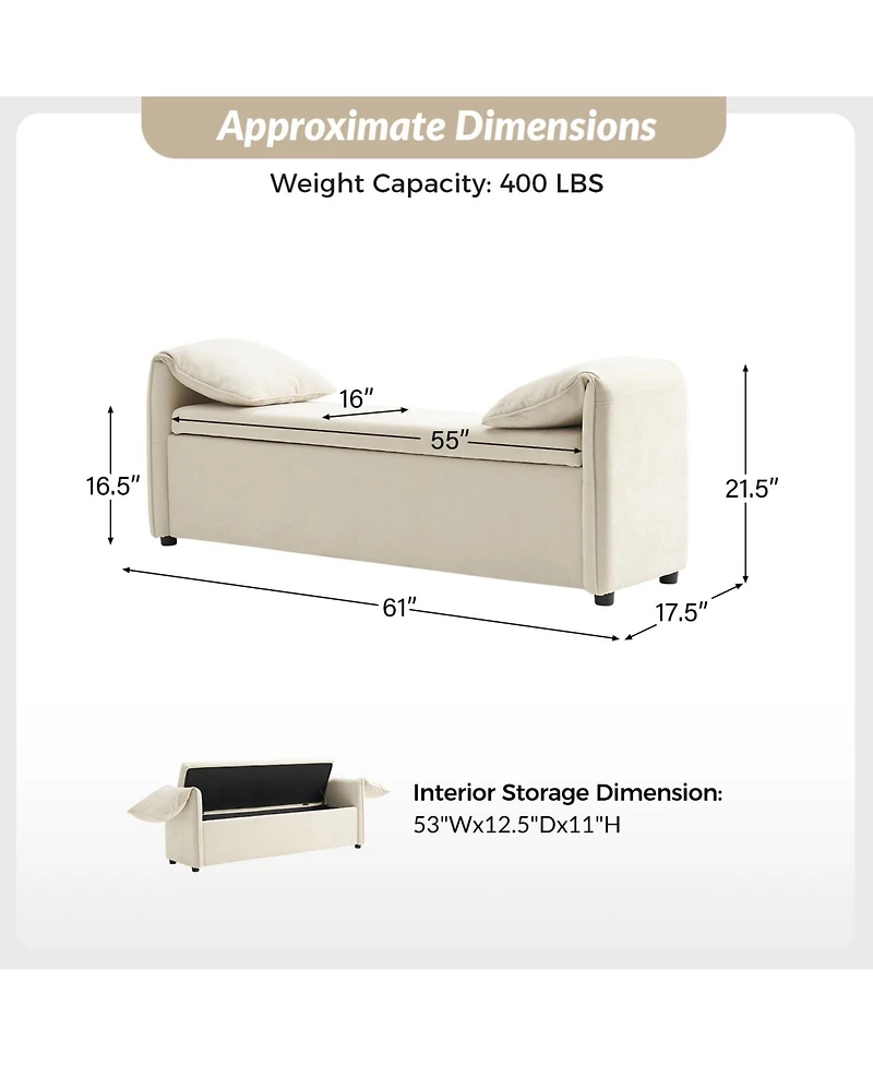 Alberto Modern Storage Bench with Ample Space