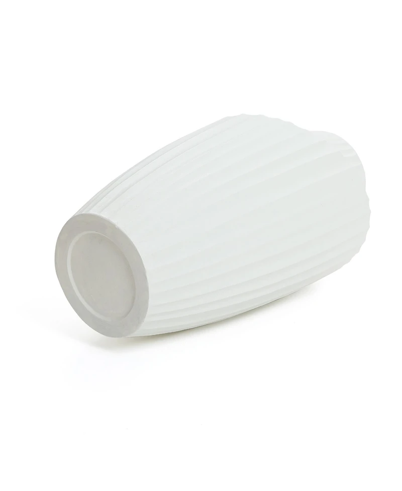 LuxenHome White MgO Modern Abstract Sculpture 20-Inch Tall Vase