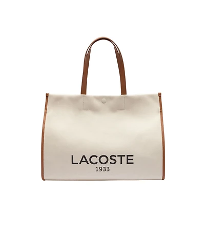 Lacoste Large Heritage Canvas Tote Bag