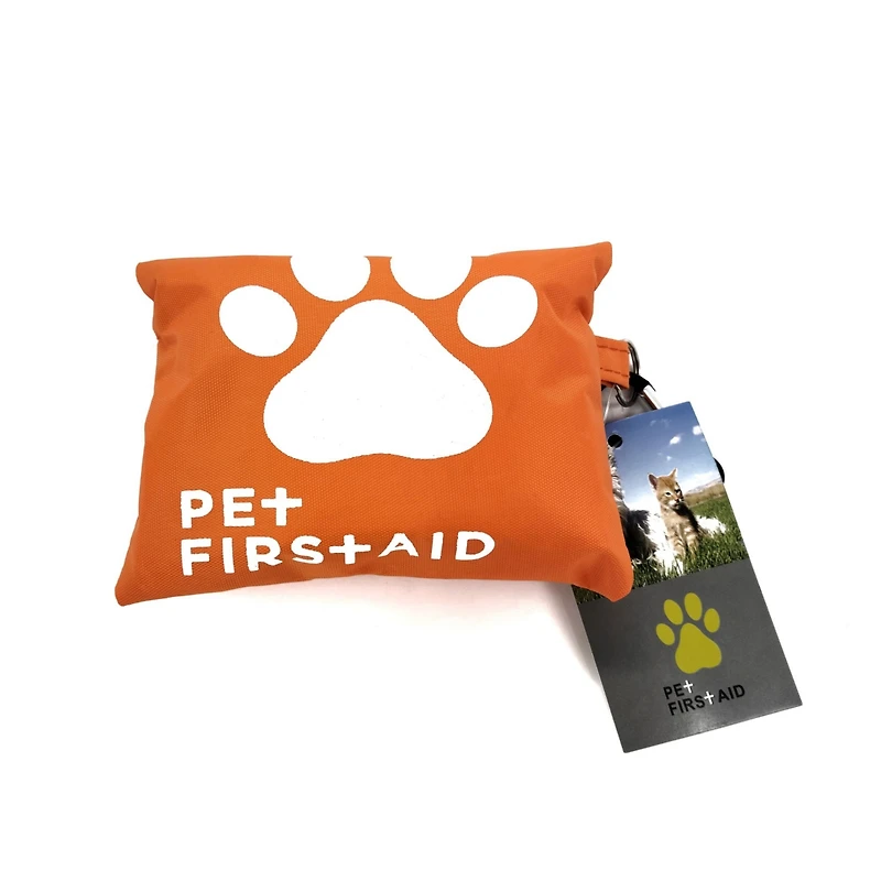 19-Piece Pet Travel First Aid Kit with Carabiner - Compact Emergency Care for Adventurous Pets