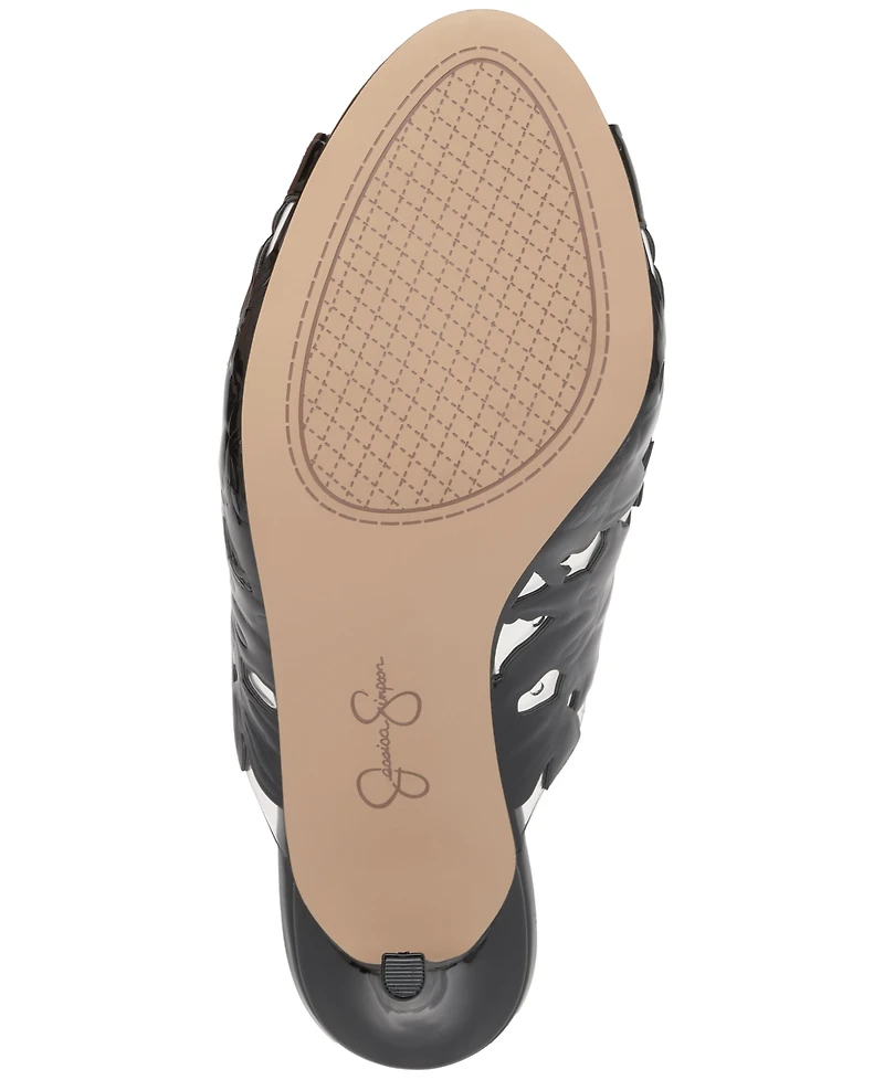 Jessica Simpson Women's Justera Cutout Floral Mules
