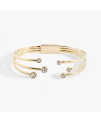 Multi Crystal Hinge Cuff
