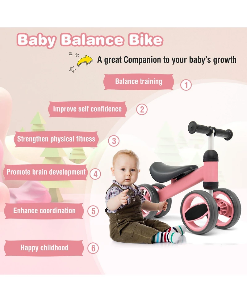 4 Wheels Baby Balance Bike Toy