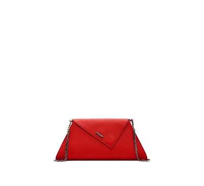 Susu Red Clutch Bag Leather Clutch Purse Crossbody Evening Purse Unique Women's Red Handbag