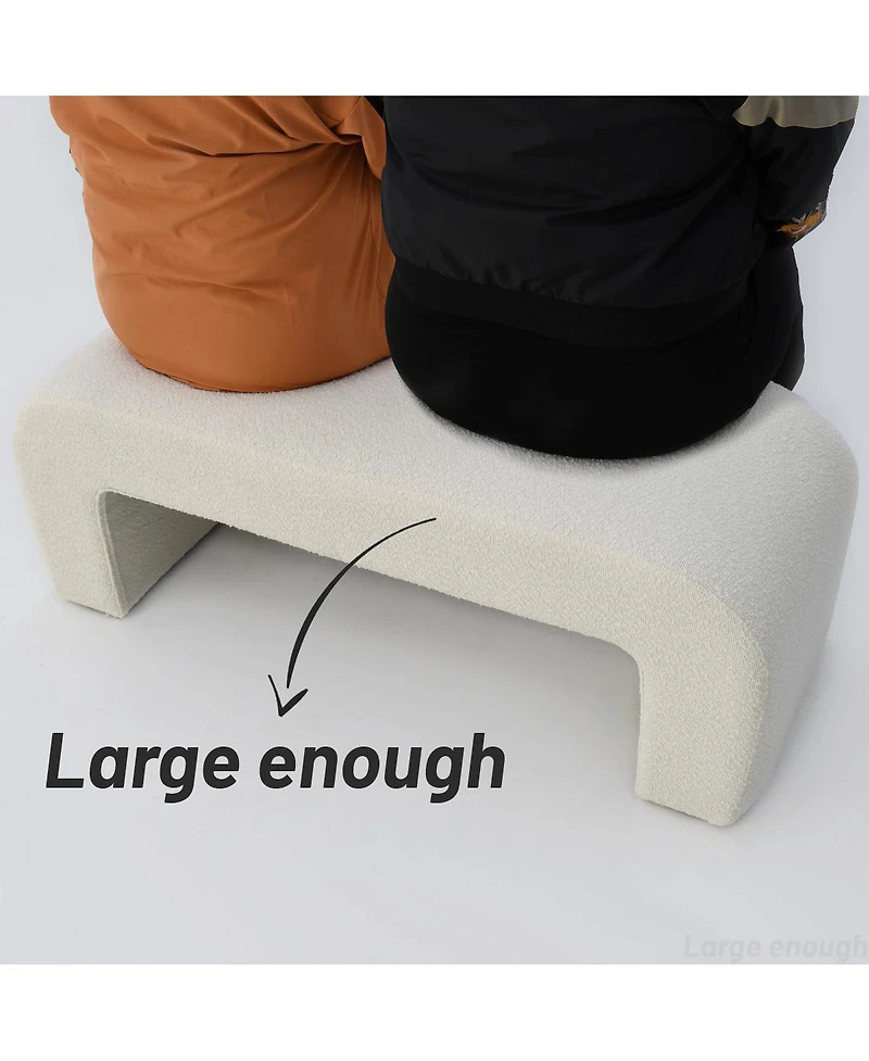 47" Velvet Upholstered Waterfall Bench, Modern Bed Bench for Living Room or Entryway-Maison Boucle