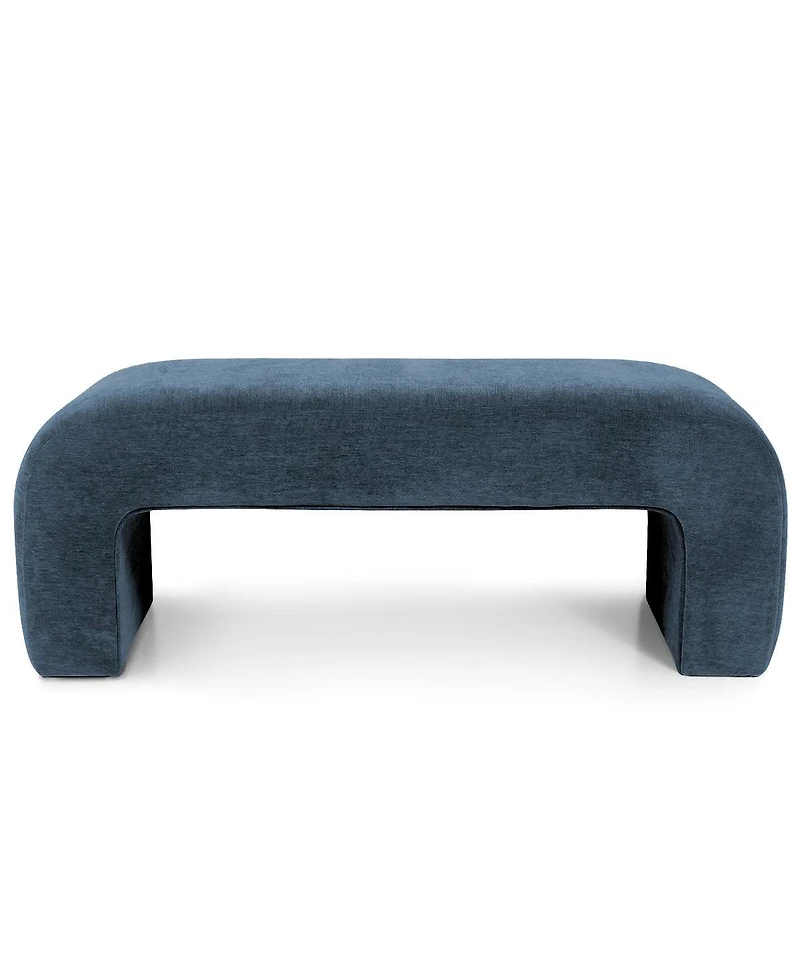 47" Velvet Upholstered Waterfall Bench, Modern Bed Bench for Living Room or Entryway-Maison Boucle