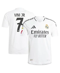 Adidas Men's Vini Jr. White Real Madrid 2024/25 Home Authentic Player Jersey
