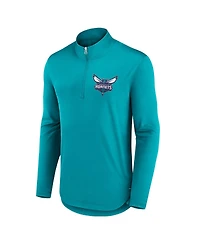 Fanatics Men's Aqua Charlotte Hornets Lightweight Quarter-Zip Pullover Sweatshirt