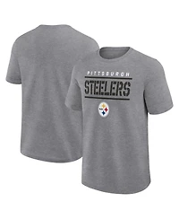 Fanatics Men's Heather Gray Pittsburgh Steelers Big Tall Top Notch T-Shirt