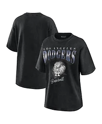 Wear By Erin Andrews Women's Charcoal Los Angeles Dodgers Boyfriend T-Shirt
