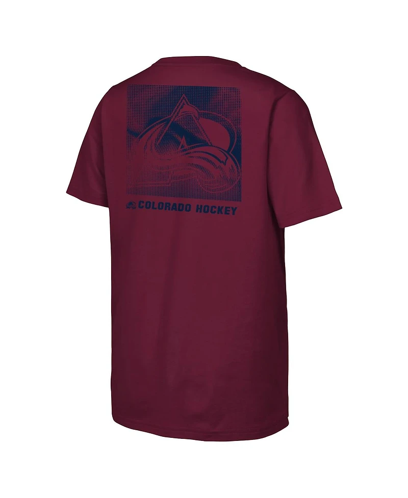 Outerstuff Big Boys and Girls Burgundy Colorado Avalanche Atmosphere T-Shirt