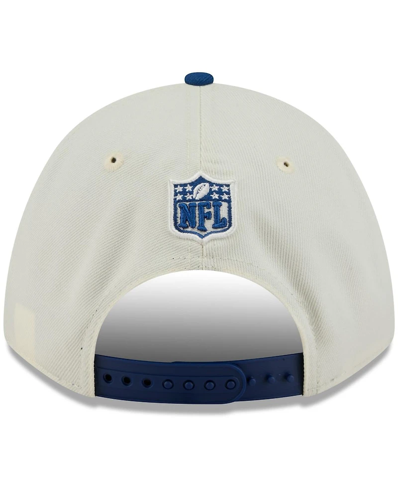 New Era Men's Cream/Royal Indianapolis Colts 2025 Nfl Draft 9FORTY A-Frame M-Crown Adjustable Hat