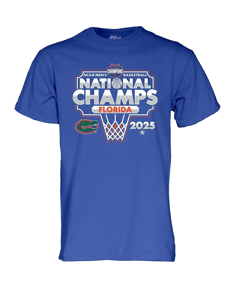 Blue 84 Men's Royal Florida Gators 2025 Ncaa Men's Basketball National Champions Bracket T-Shirt