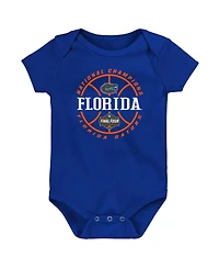 Outerstuff Newborn 2-Pack Royal Florida Gators 2025 Ncaa Men's Basketball National Champions Slam Dunk Bodysuit
