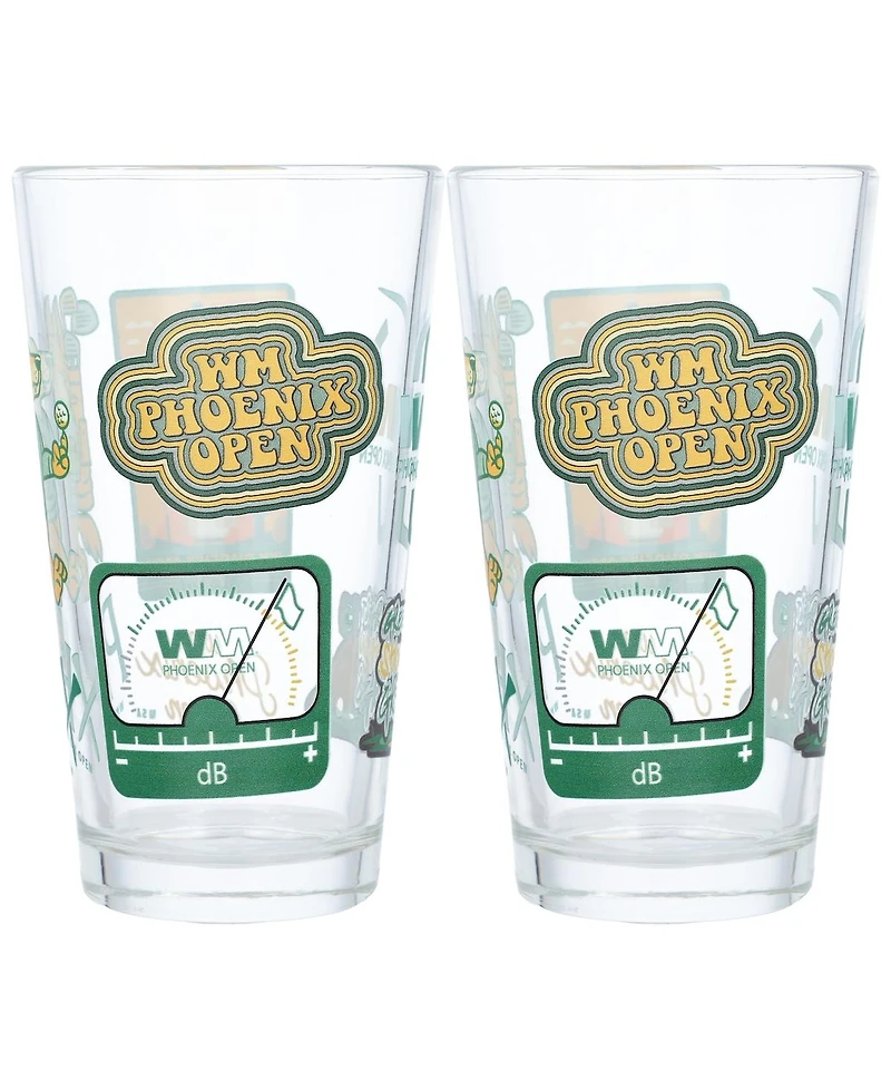 Atlantic Group Distribution 2025 Wm Phoenix Open Scatter Print Pint Glasses, Set of 2