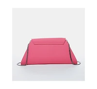 Susu Hot Pink Purse Leather Clutch Bag Crossbody Evening Purse Unique Women's Handbag