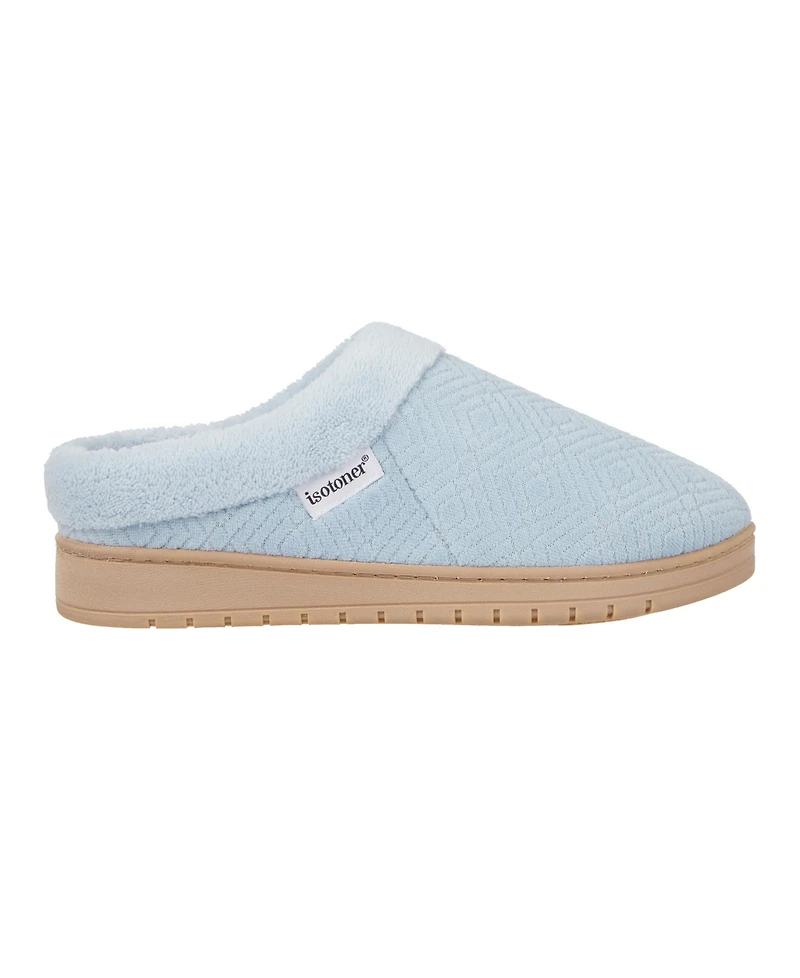 Isotoner Signature Women's Gemma Diamond Microterry Clog Slippers
