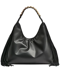 Donna Karan New York Bellmore Small Fringe Shoulder with Bezel Strap