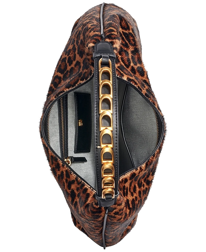Donna Karan New York Bellmore Small Leopard Shoulder with Bezel Strap