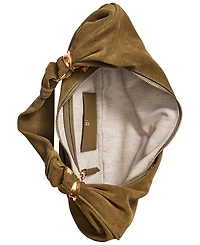 Donna Karan New York Gabardine Suede Shoulder Bag