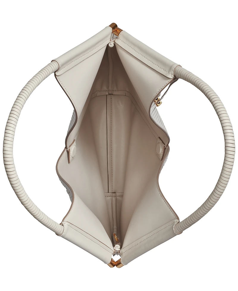 Donna Karan New York Baldwin Large Laser-cut Shoulder with Leather Wrapped Rounded Handle