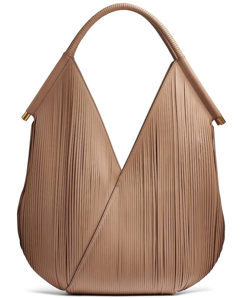 Donna Karan New York Baldwin Large Laser-cut Shoulder with Leather Wrapped Rounded Handle