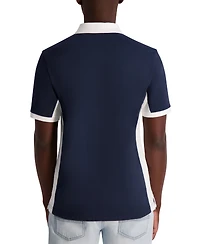 Karl Lagerfeld Paris Men's Color Block Pique Polo Shirt