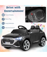 12V Kids Ride on Car Licensed Audi SQ8 with Remote Control and 3 Speeds