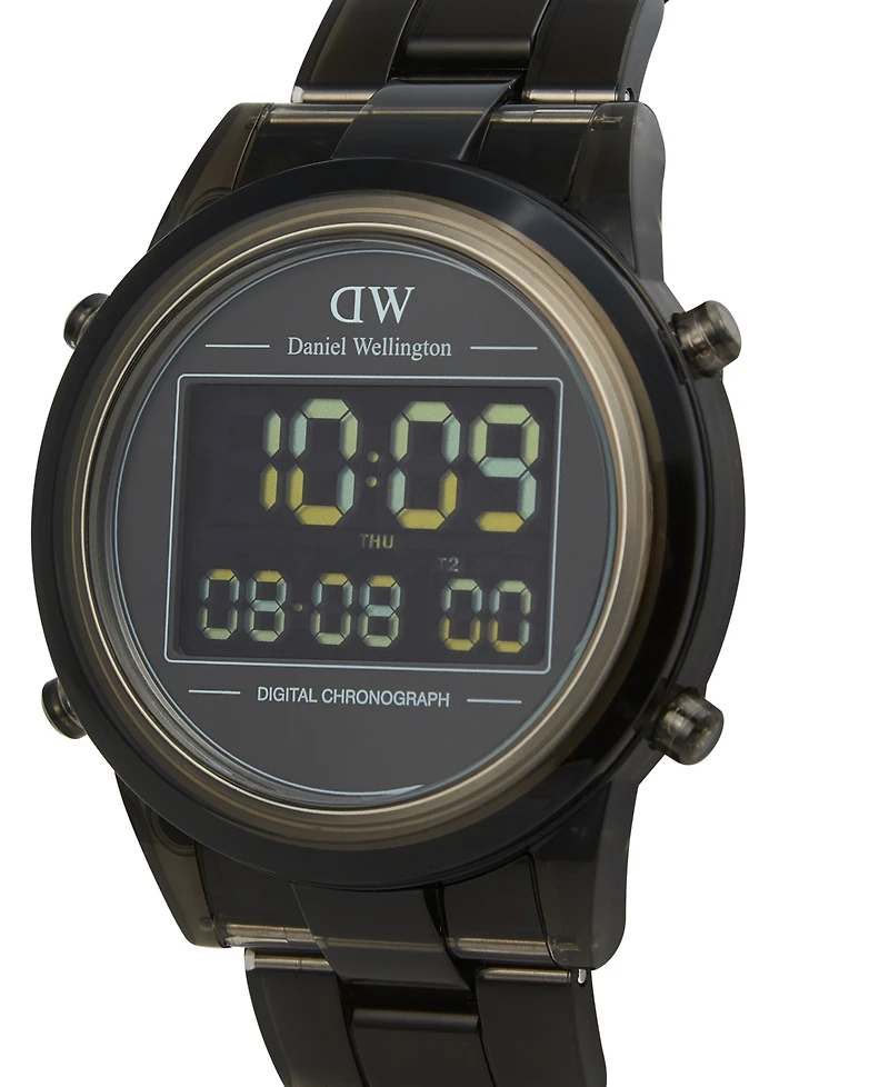 Daniel Wellington Unisex Chronograph Gray Plastic Watch, 42mm