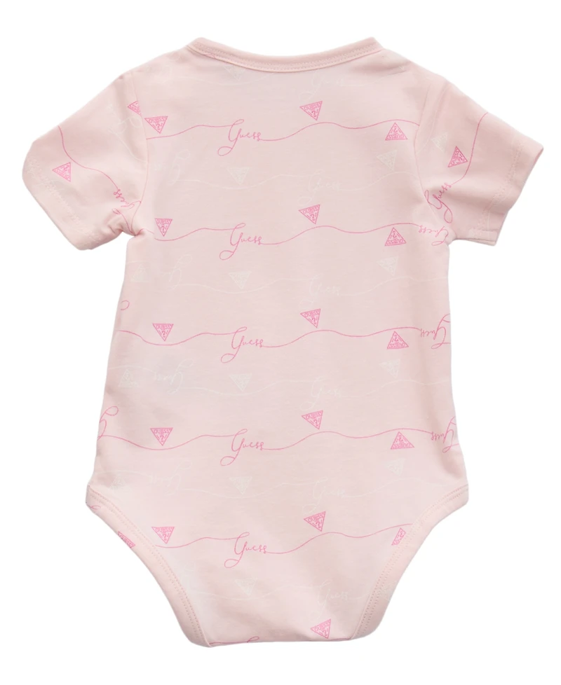 Guess Baby Girls 5-Piece Bodysuits, Shorts, Bib, and Socks Set