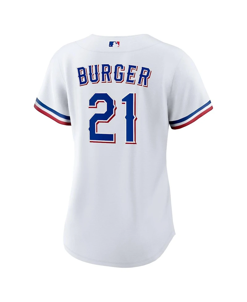 Nike Women's Jake Burger White Texas Rangers Home Replica Jersey