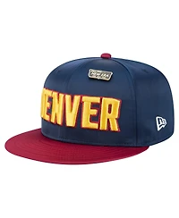 New Era Men's Navy/Red Denver Nuggets Throwback Satin Vintage Pin Two-Tone 59FIFTY Fitted Hat