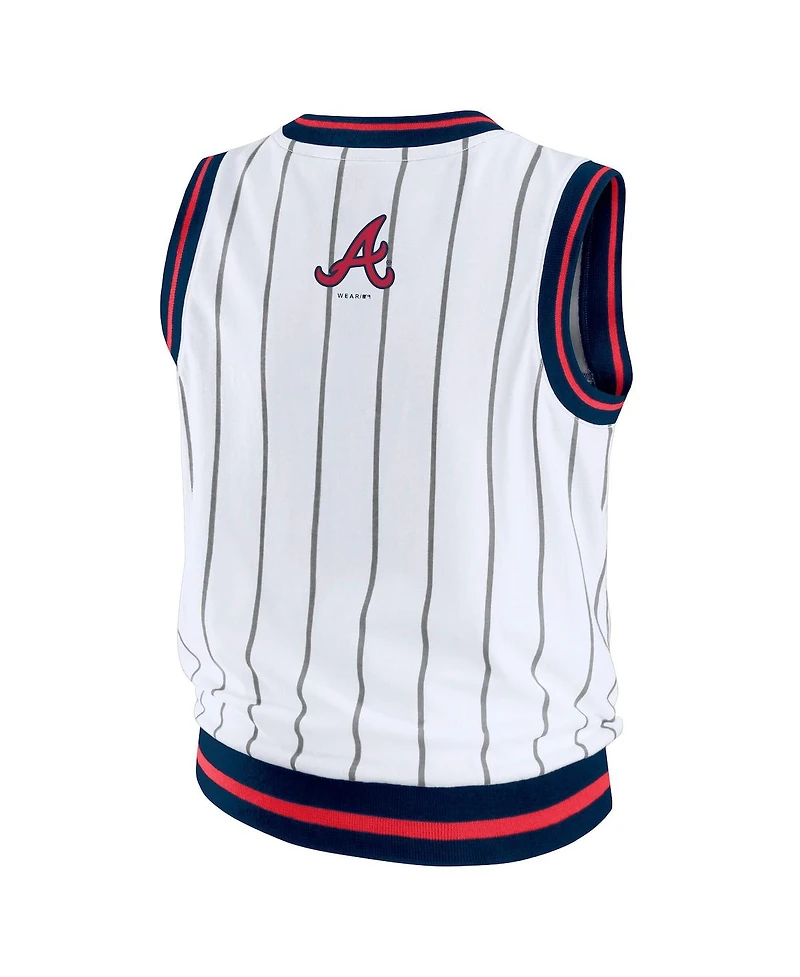 Wear by Erin Andrews Women's White Atlanta Braves Sporty Tank Top