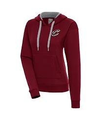 Antigua Women's Wine Cleveland Cavaliers Brushed Metallic Victory Pullover Hoodie