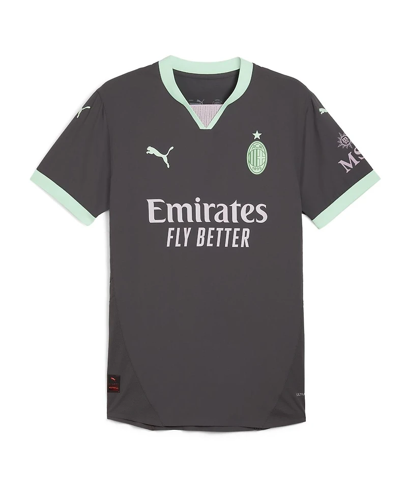 Puma Men's Christian Pulisic Charcoal Ac Milan 2024/25 Third Authentic Player Jersey