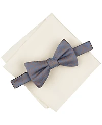 Alfani Men's Ozarks Abstract Bow Tie & Solid Pocket Square Set, Exclusively at Macy's