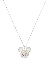 Disney Mickey Mouse Crystal Baseball Shaker Pendant Necklace