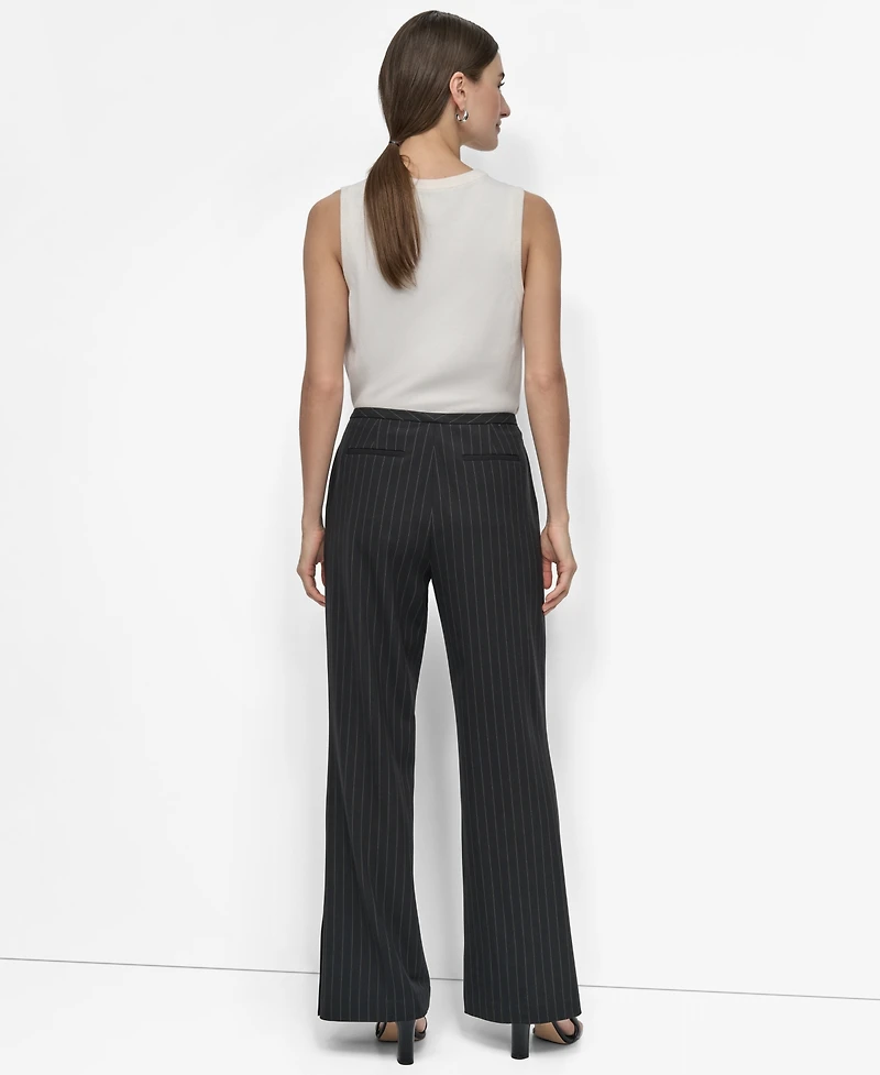 Dkny Women's Pinstripe High-Rise Flare-Leg Pants