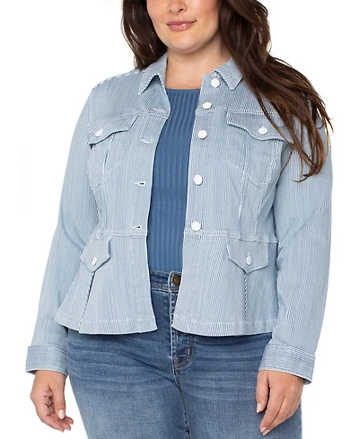 Liverpool Los Angeles Trendy Plus Peplum Jacket