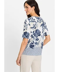 Olsen Women's Prairie Floral Print T-Shirt