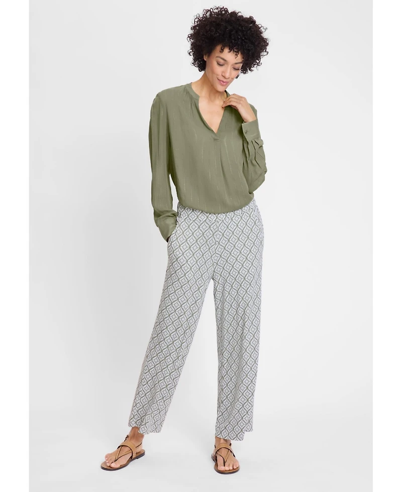 Olsen Women's Sparkle Stripe Tunic Blouse