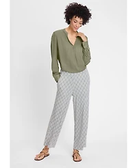 Olsen Women's Sparkle Stripe Tunic Blouse