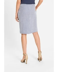 Olsen Women's Seersucker Pull-On Skirt