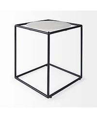 Marble Round End Table for Living Room or Bedroom Decor