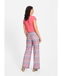 Olsen Women's Anna Fit Wide Leg Lace Pant