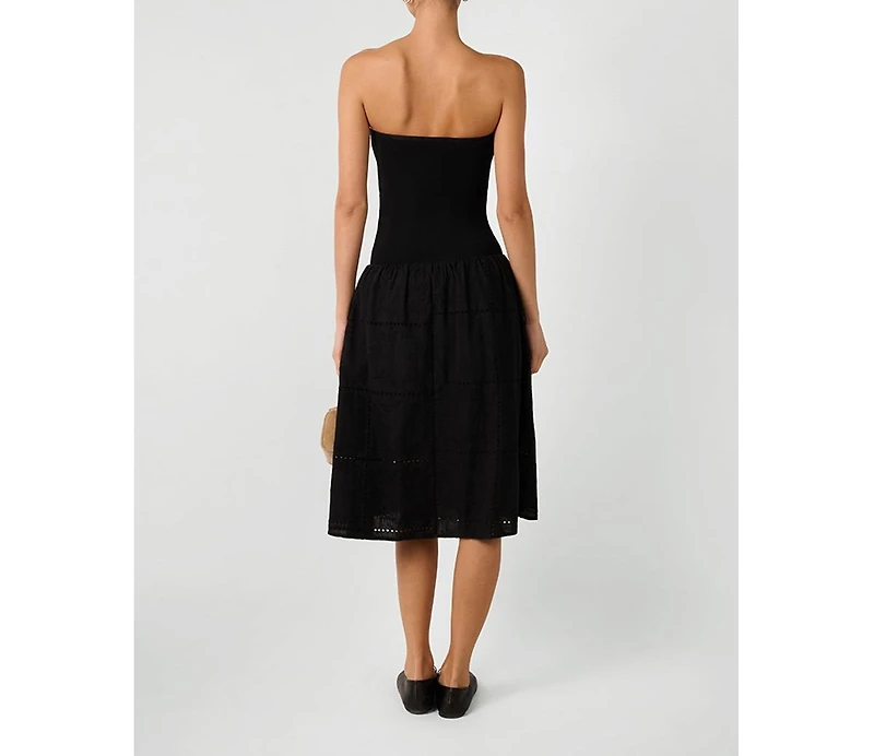 WeWoreWhat Women's Ribbed Cotton Midi Dress